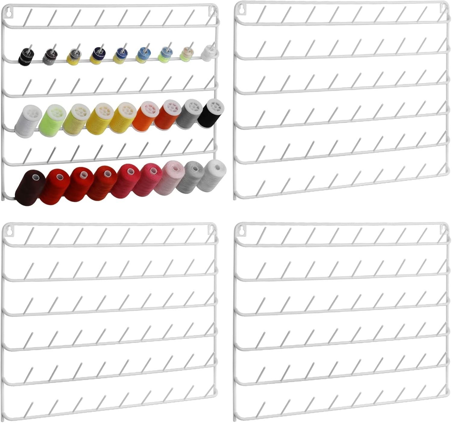 Thread Holder Organizer Wall 54-Spool Sewing Thread Rack 4 Pack Embroidery