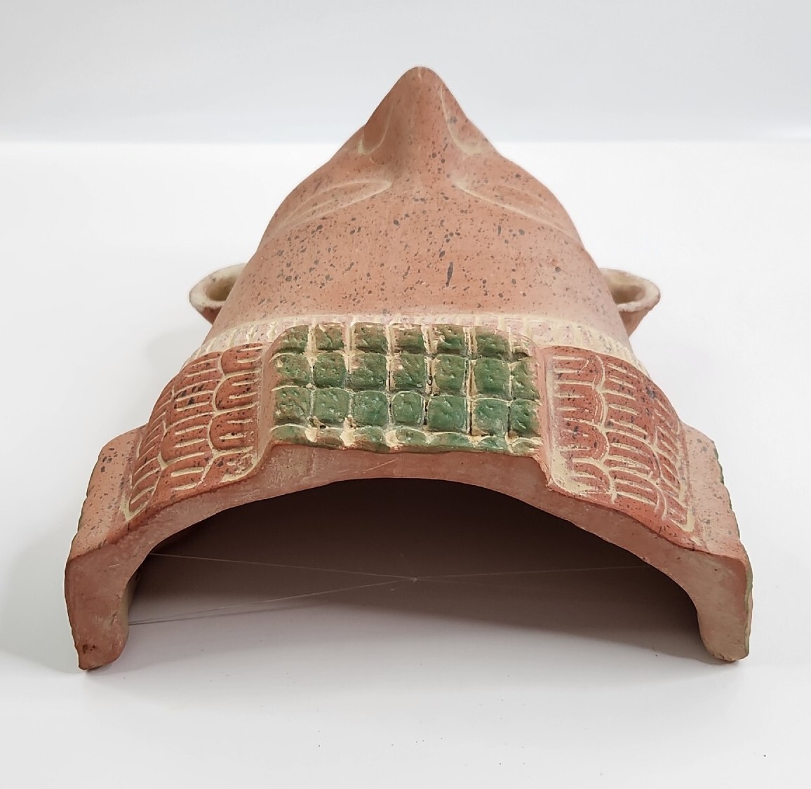 Vintage Mexican Mask Terra Cotta Red Clay Tribal Mask Wall Decor Mexico