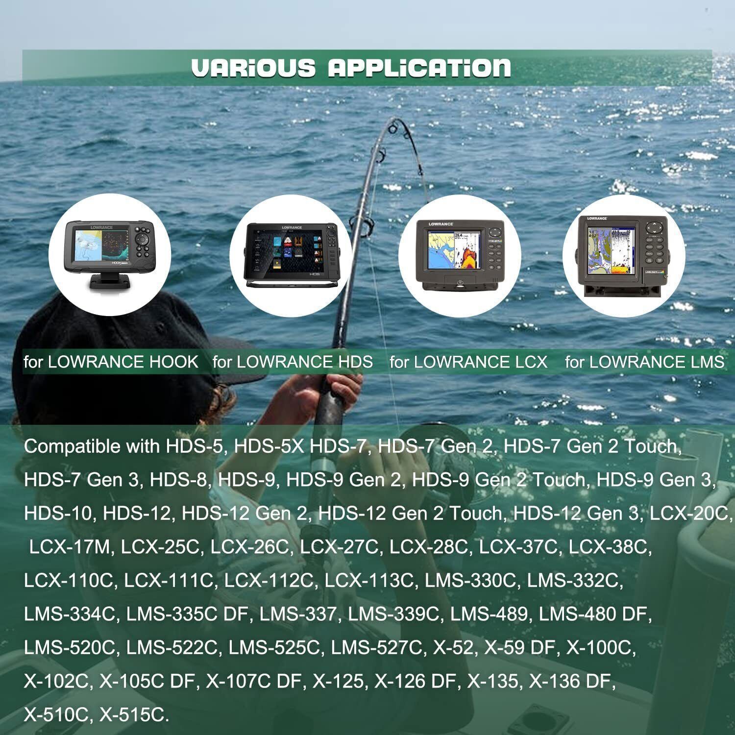 For Lowrance Fish Finder Minn Kota MKR-US2-10 Universal Sonar 2 Adapter Cable