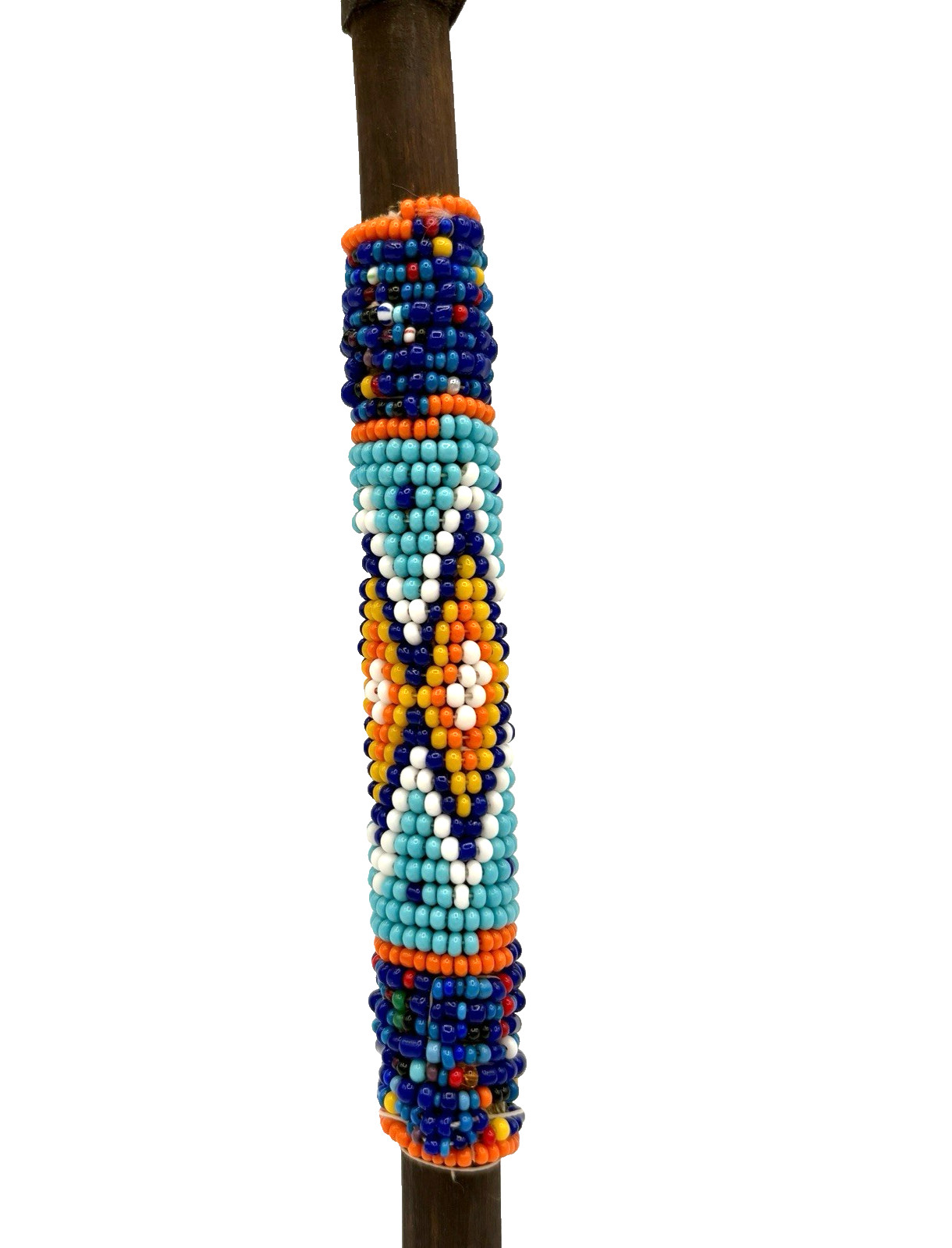 African Zululand Ukhezo Beaded Spoon South Africa 12" L - New w/ Tag - Handmade