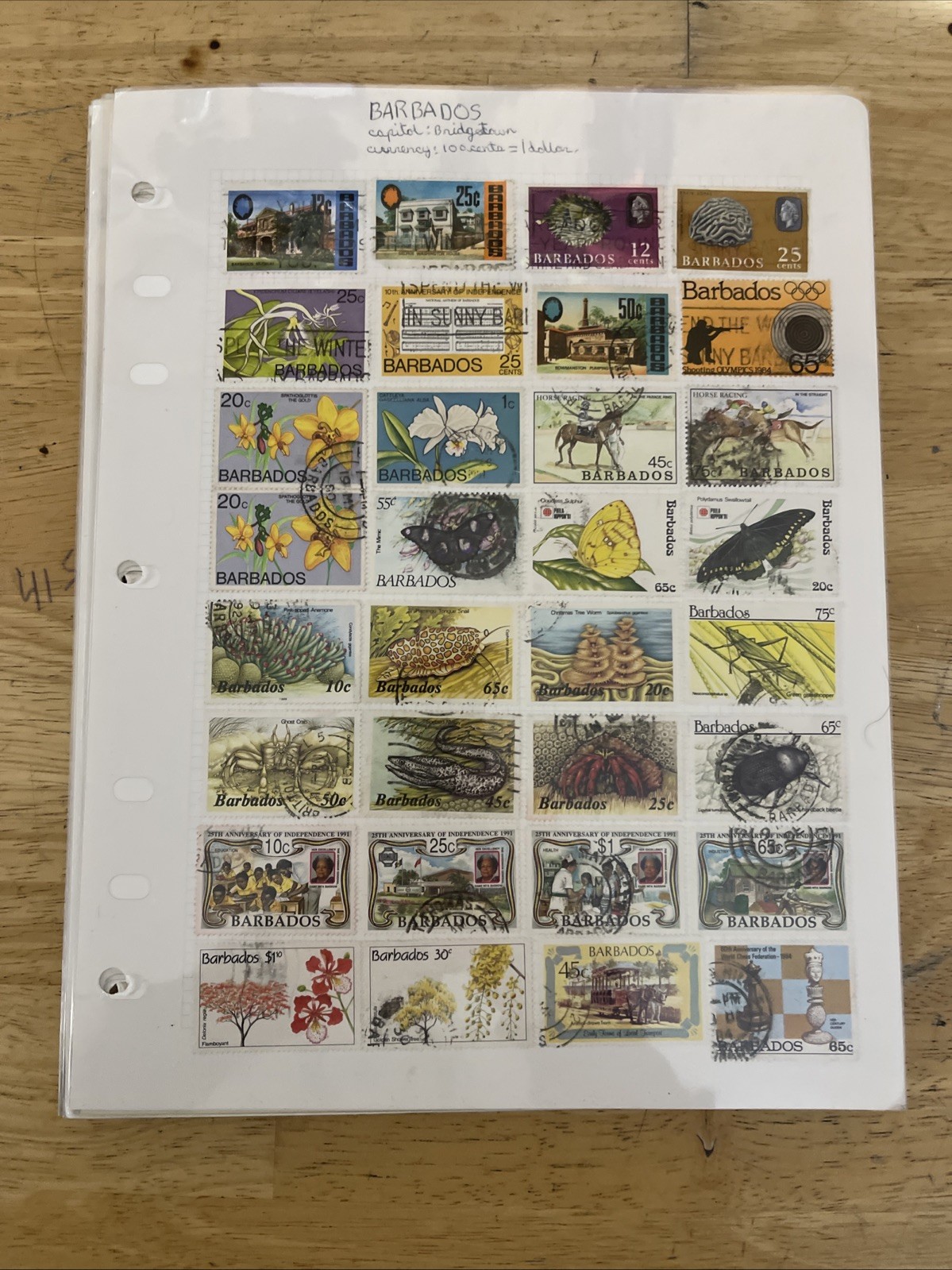 Lot of new and used stamps from all over the world. ON Paper.