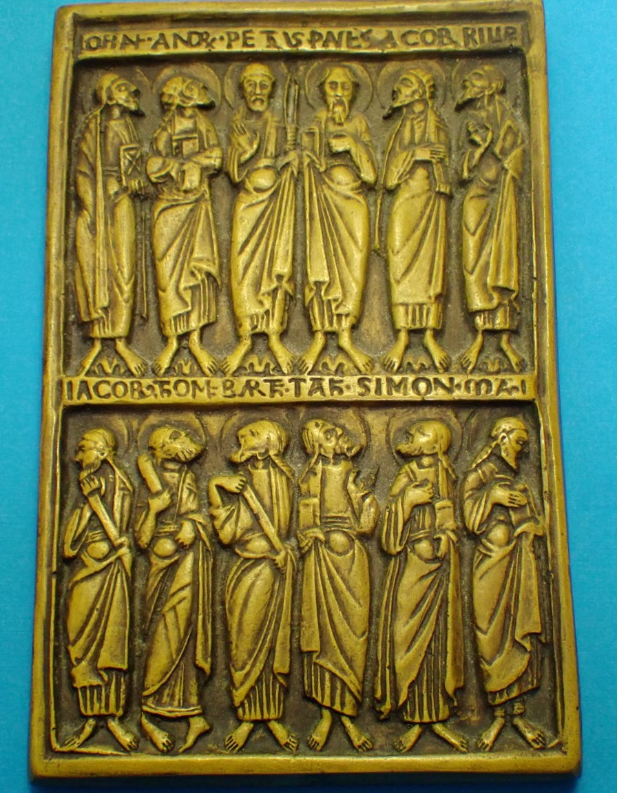 vintage MONASTERY wall PLAQUE / 12 APOSTLES of JESUS