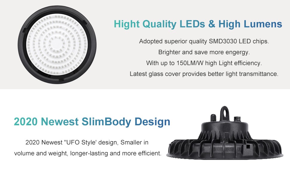 300W UFO Led High Bay Light Commercial Warehouse Industrial Factory Shop Light