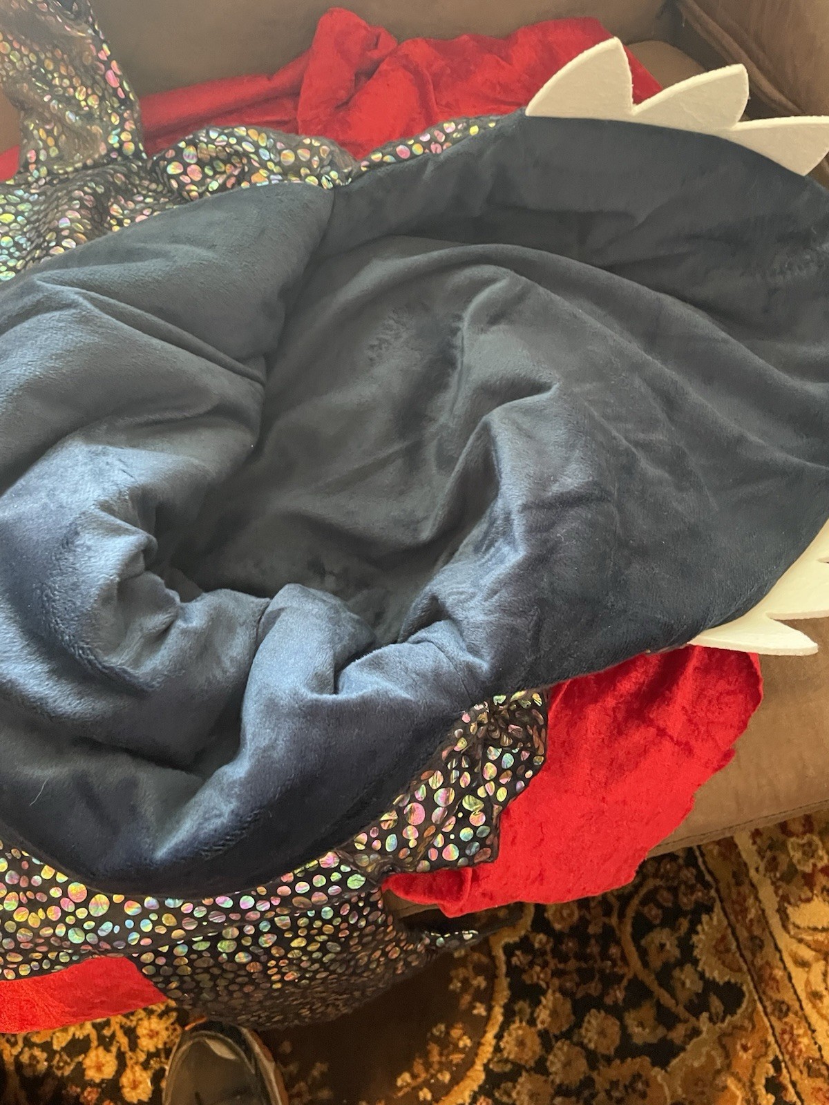 Childs Sleeping Bag Novelty Iridescent Alligator Dinosaur sleeping Bag