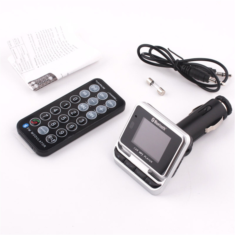 LCD Display Car Bluetooth FM Transmitter MP3 Player AUX Hands-free Accessories
