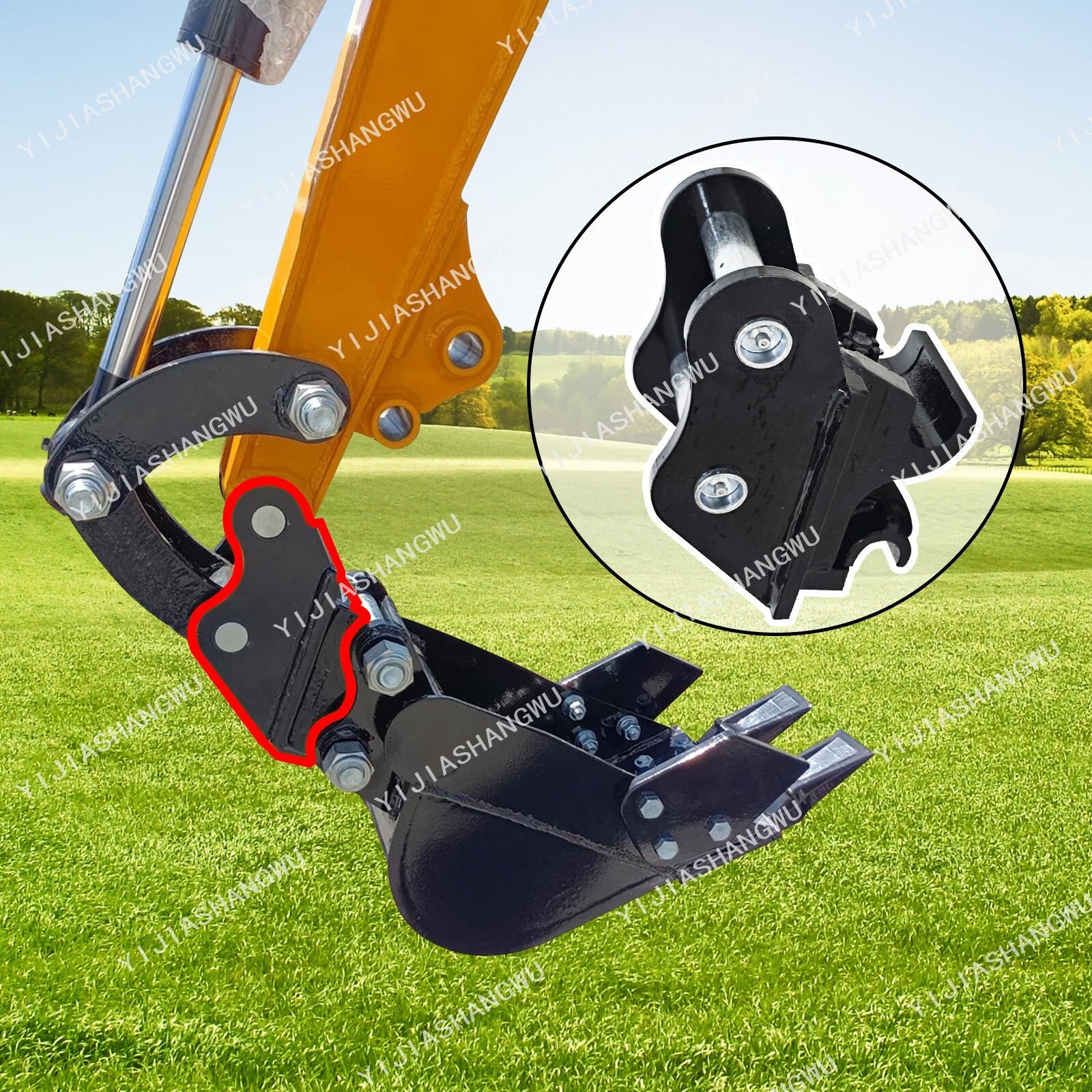 Attachment Quick Hitch Coupler Attachments for TYPHON Mini Excavators Excavator