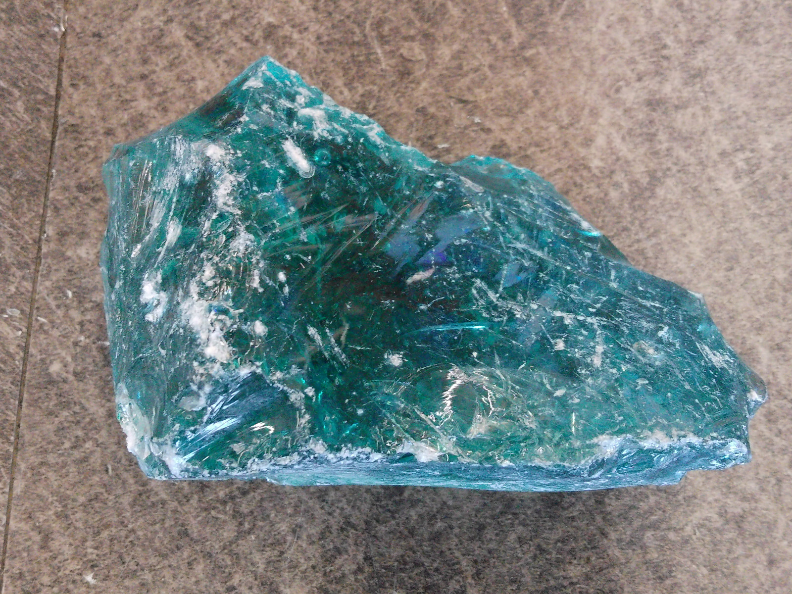 READ Dark Teal Lot 7# Slag Glass Cullet Sorcerer Stone Garden Landscape Aquarium