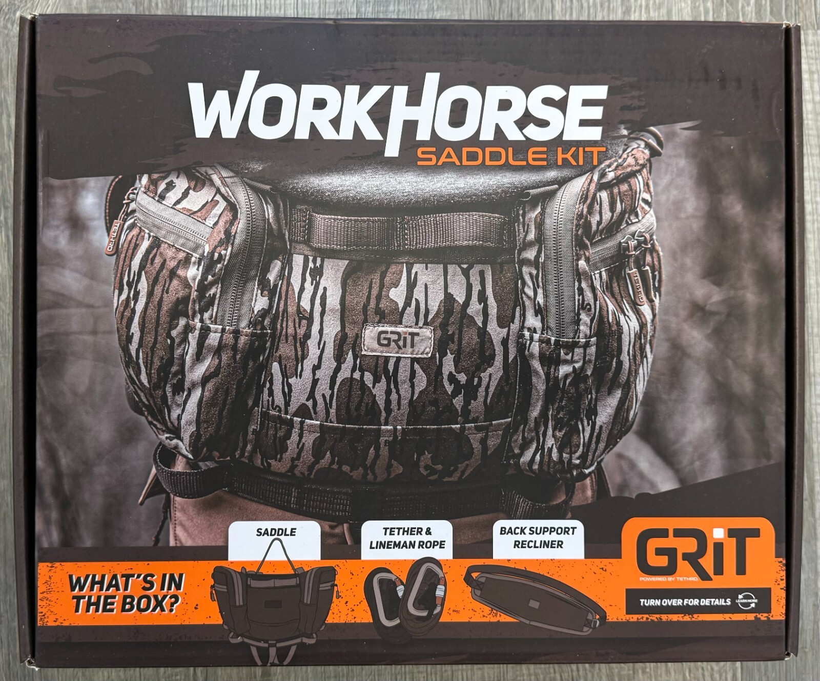Tethrd Grit Regular Saddle Mossy Oak Bottomland New