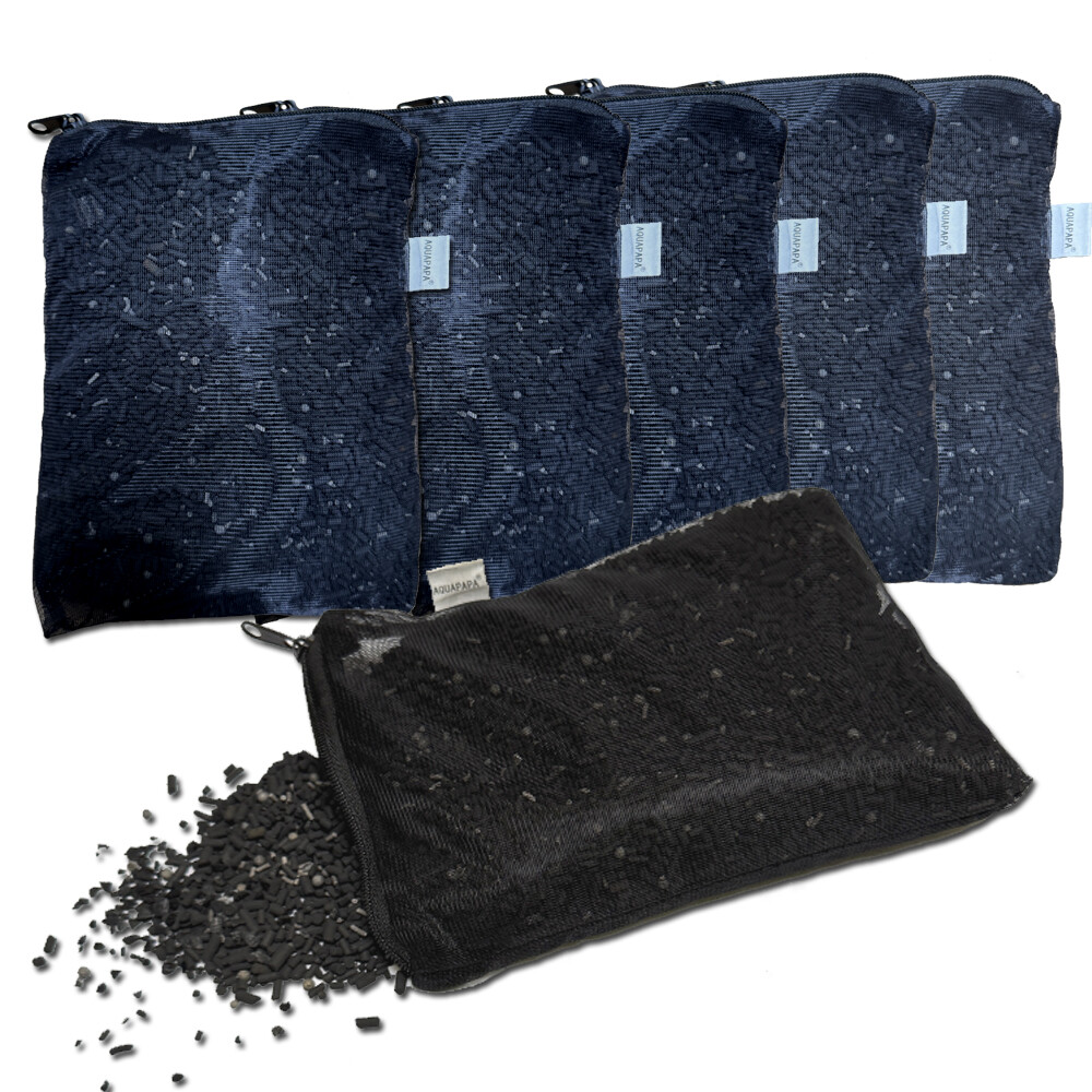 6 LBS Activated Charcoal Carbon in 6 Bags for Aquarium Pond Canister Filter