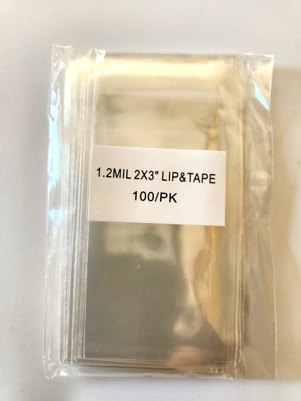 1000 2"x 3" Crystal Clear Resealable Poly Cello Cellophane Bags Sleeves 1.2 Mil