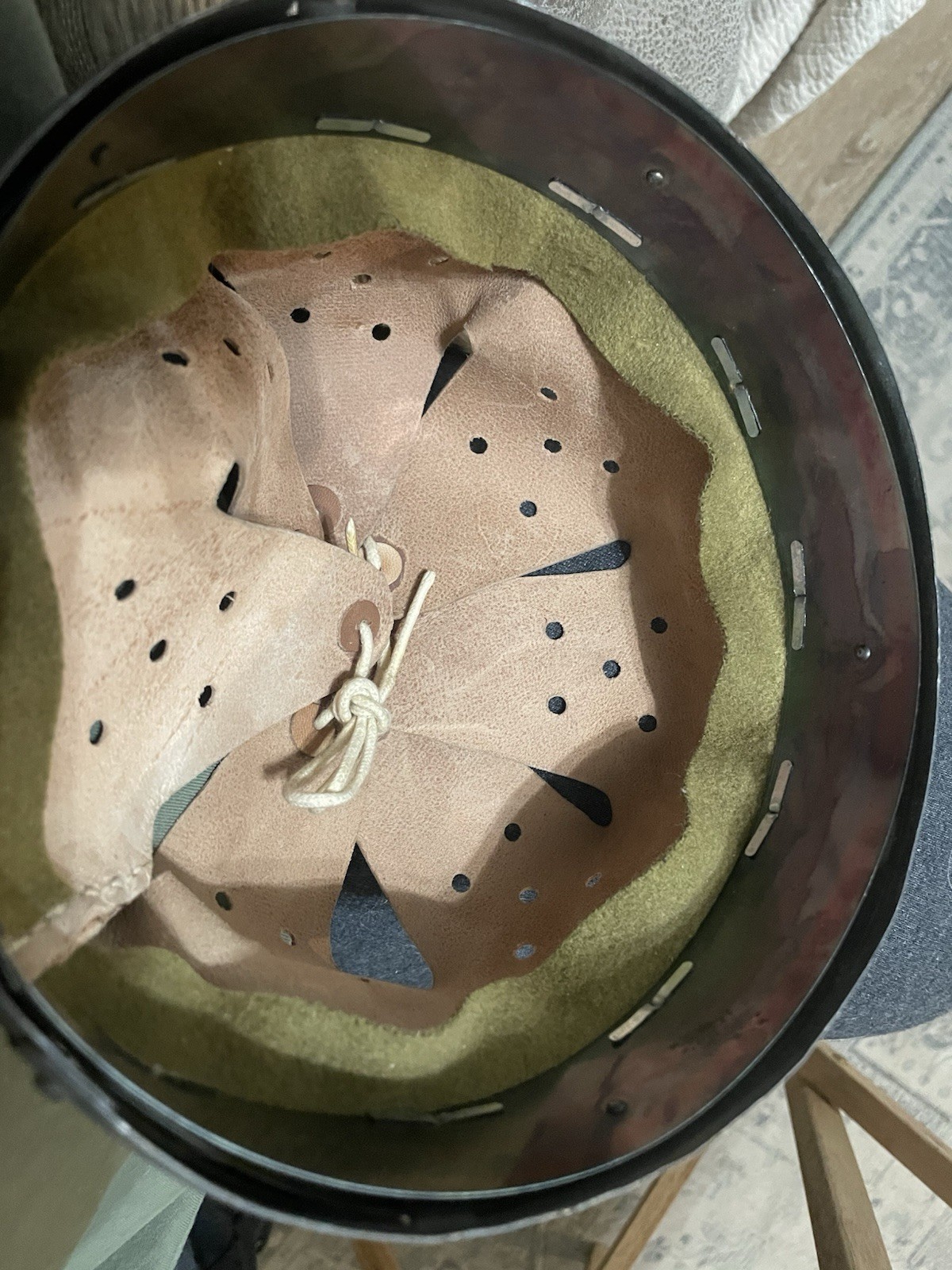 Original German Helmet Liner/Sz 53 for 60 Shells/1943 Dated/Very Nice Condition