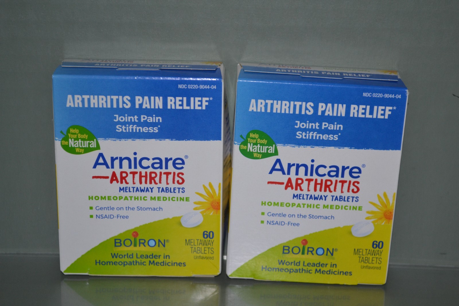 (2) Boiron Arnicare Arthritis, Homeopathic, 60 Meltaway Tablets Each, Exp.08/28