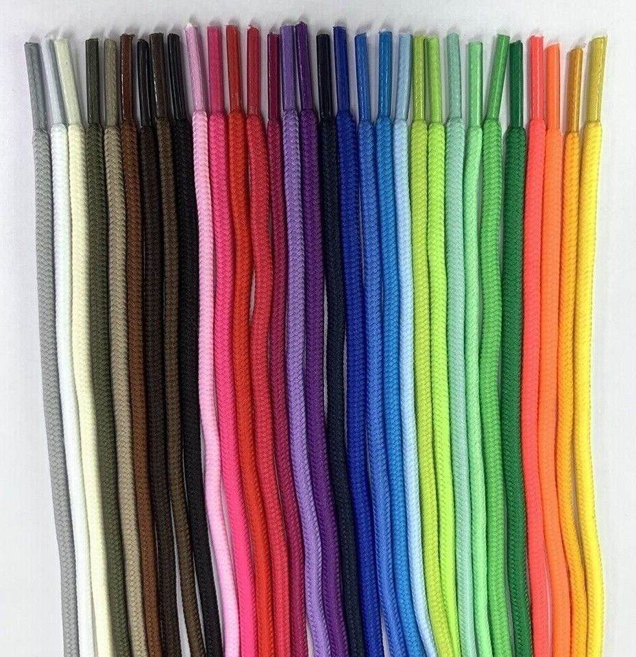 ROUND Athletic SHOE LACES 45", 47", 50" 54", 57" Sport Sneaker Boot Shoe Strings