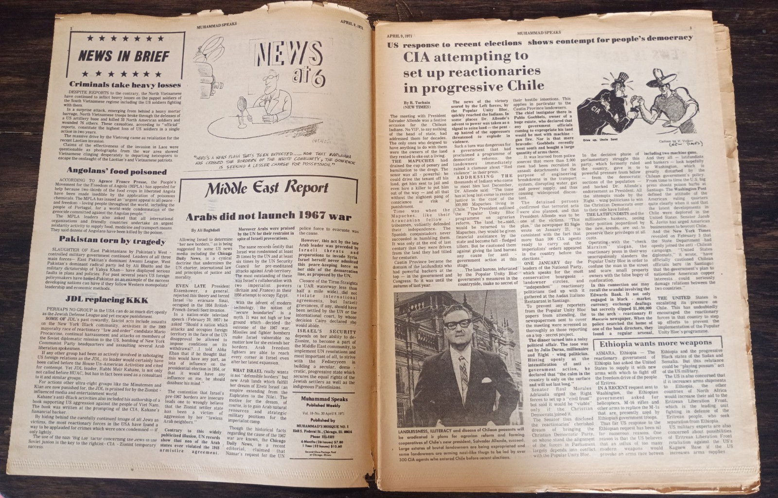 Nation of Islam 1971 Muhammad Speaks Newspaper "PLAYING WITH STEEL"