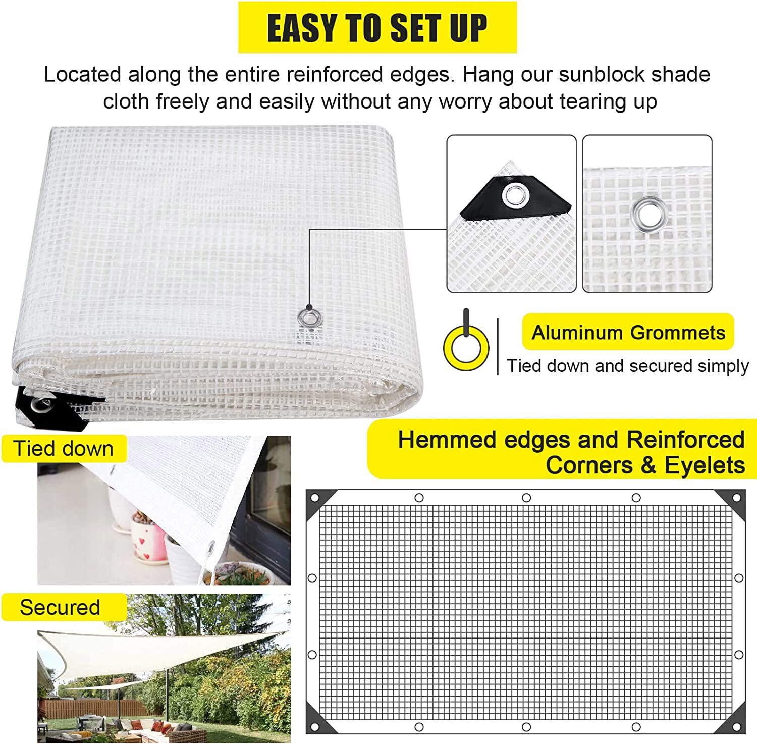 Premium Poly Waterproof Clear Tarp 16 Mil Heavy Duty Canopy
