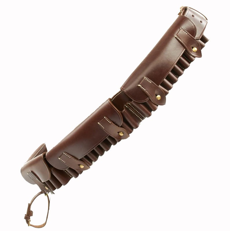 British Victorian Martini-Henry Rifle Brown Leather Ammo Bandolier 50Rd Capacity