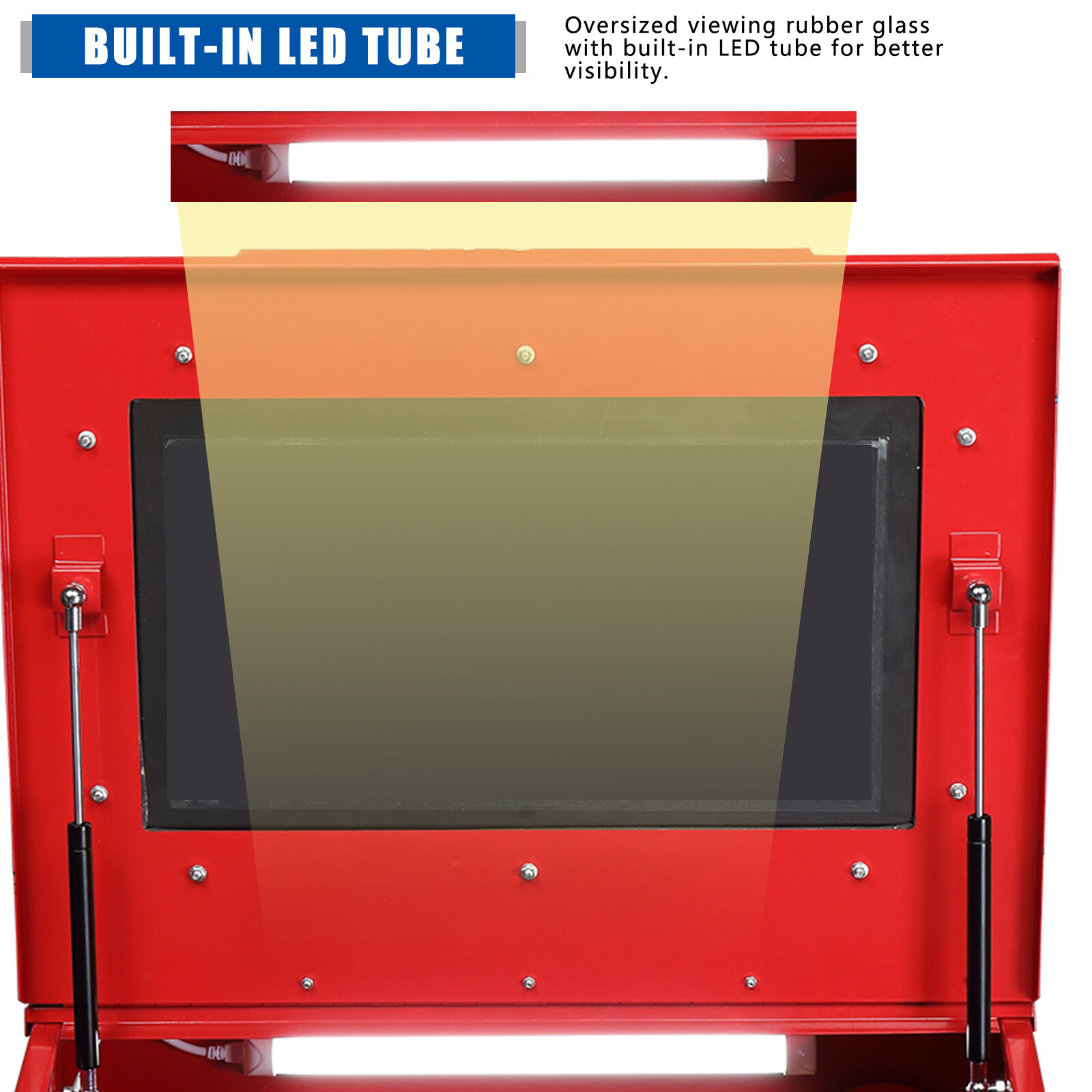 25 Gallons Bench Sandblast Cabinet Air Sand Blaster w/Gun Steel 40-80PSI