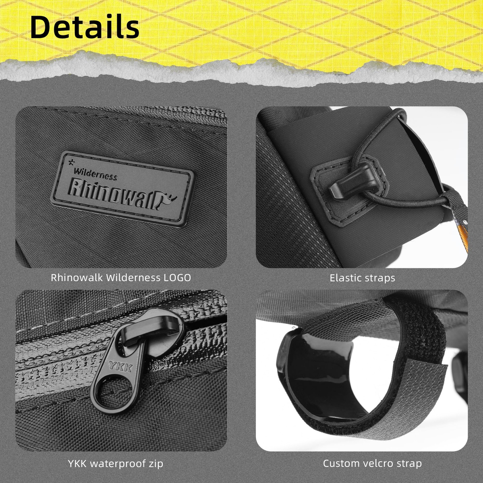 Bike Top Tube Bag Bicycle Front Frame Bag Waterproof Bike Bag 1.2L with Dual ...