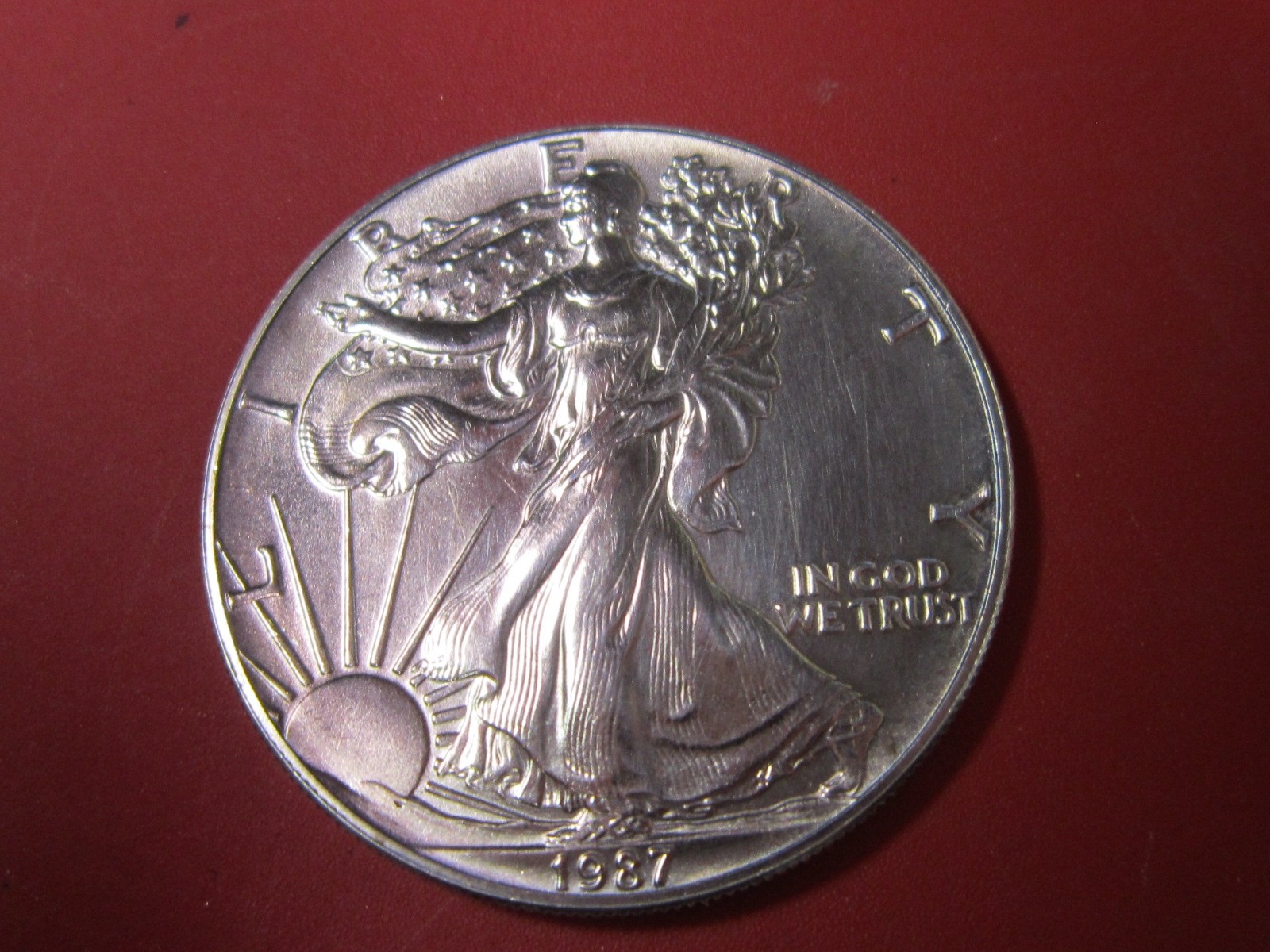1987 American Silver Eagle 1 Ounce Gem Brilliant Uncirculated Coin See Photos