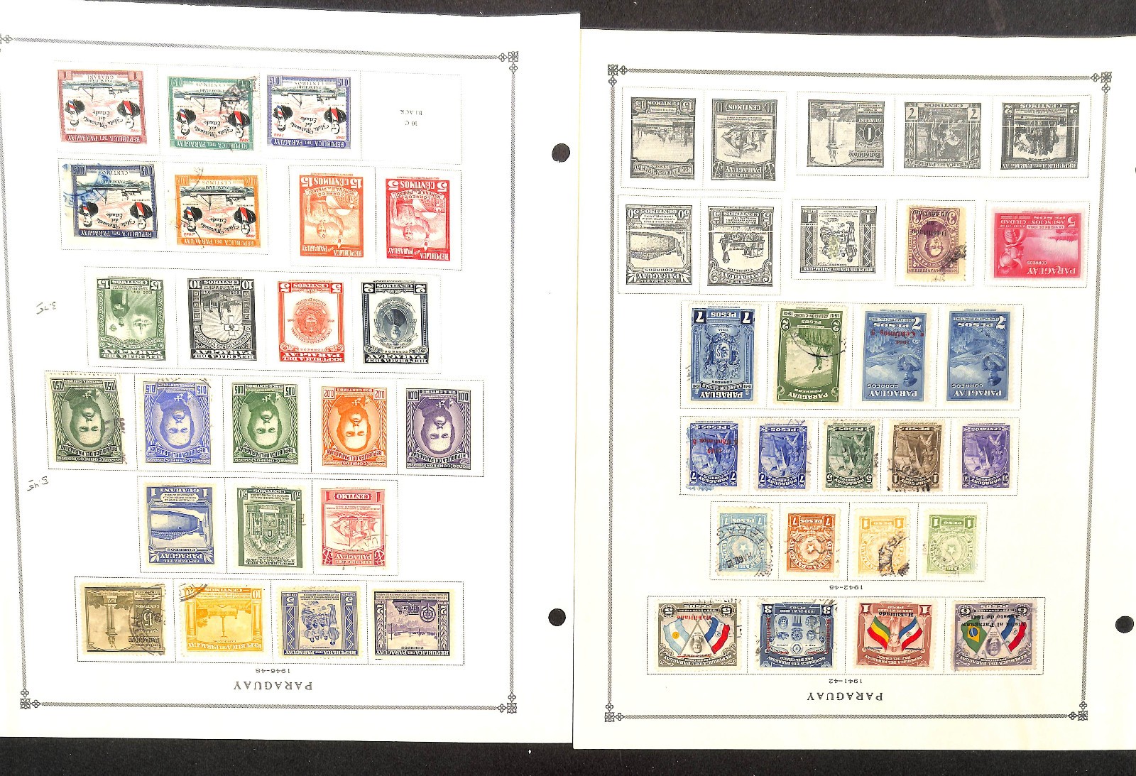 Paraguay Stamp Collection on 40 Scott International Pages, 1879..1996 (BA)