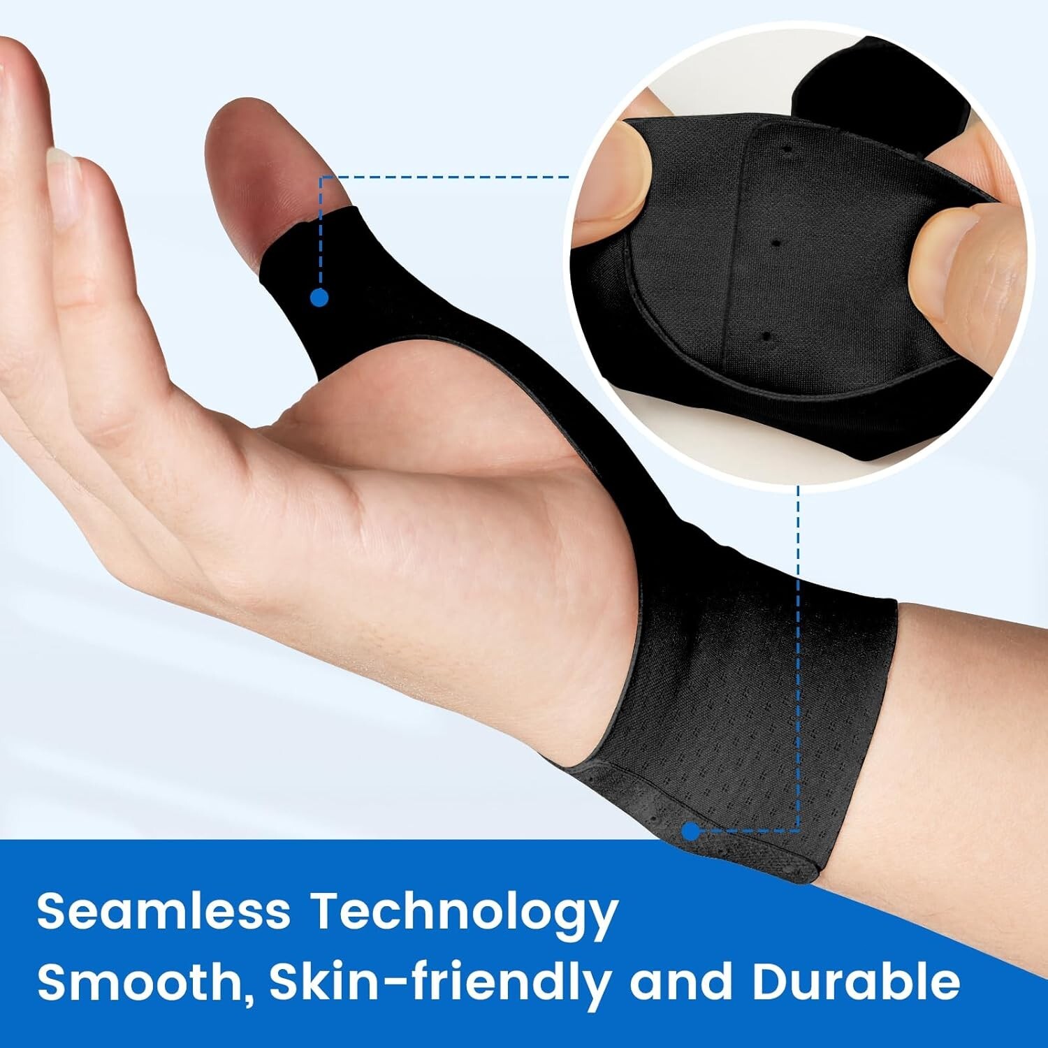 2PCS VELPEAU Thumb and Wrist Compression Sleeve for Tendonitis for Pain Relief