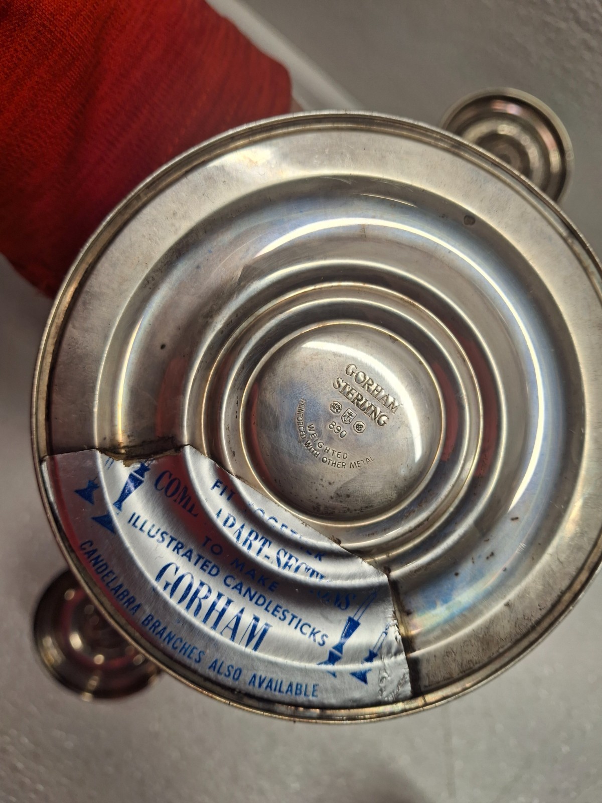 Vintage Gorham Sterling Silver Candelabra Candle Holders 890 (2) with Extras