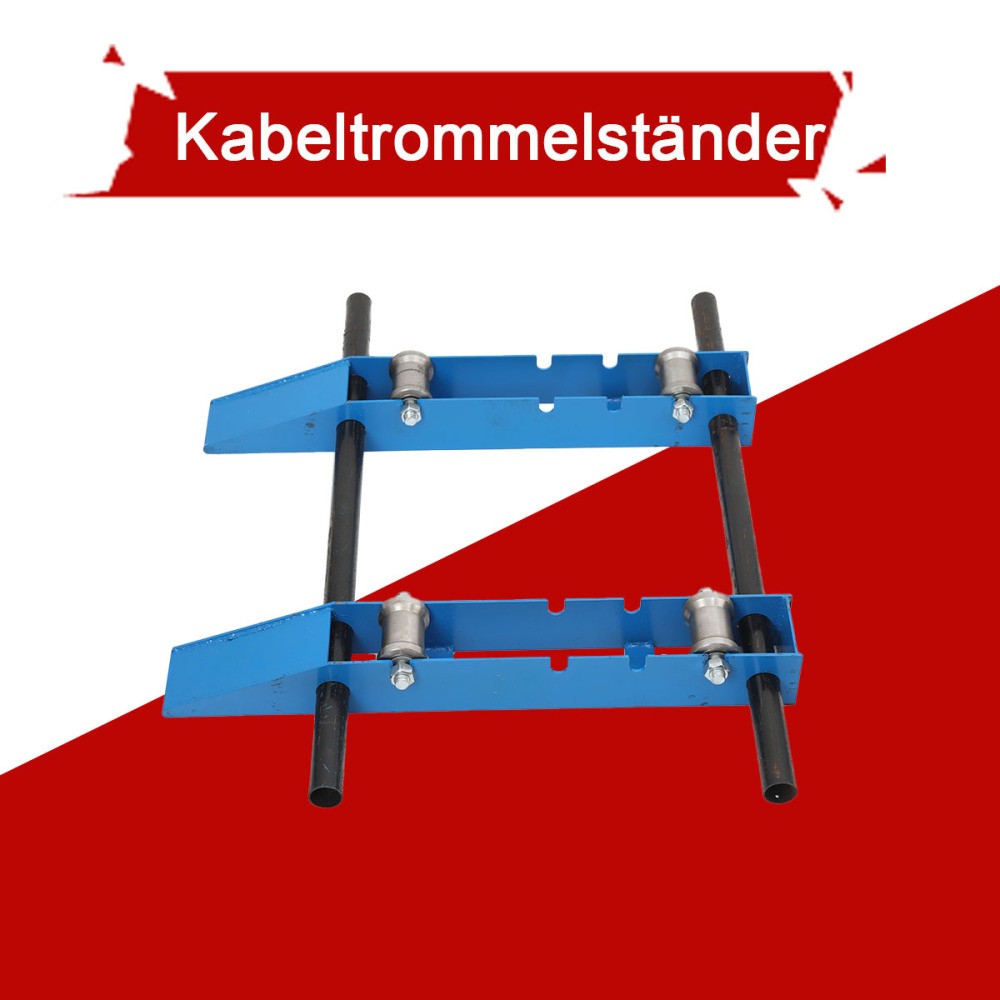 Portable Cable Drum Roller Reel Dispenser Stand for Industrial Wire Axle