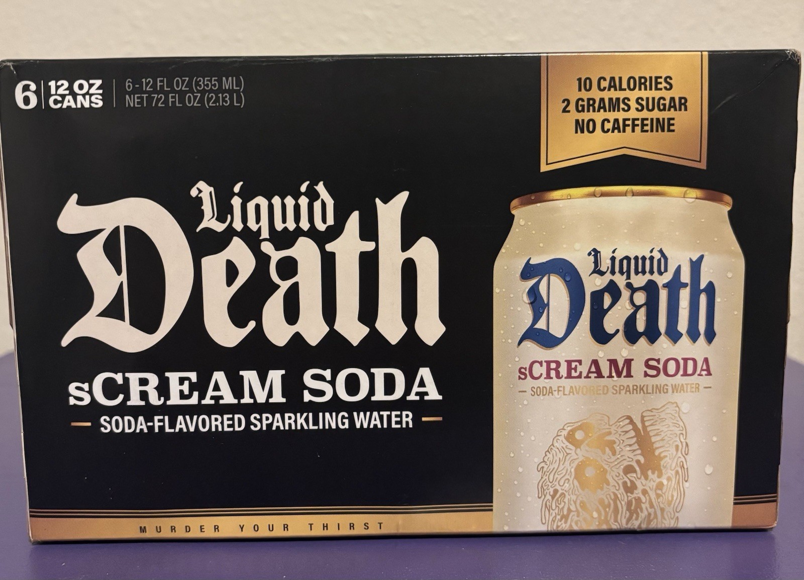 Liquid Death “sCREAM SODA” Soda-Flavored Sparkling Water (2x) 12 oz. Cans