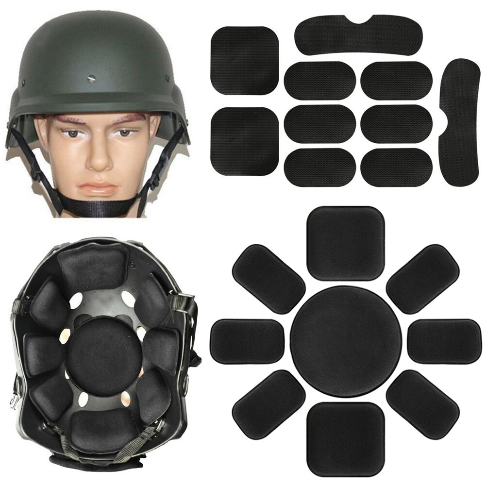 19PCS Helmet Sponge Pads Tactical Helmet Inner EVA Cushion Pad with Hook Sticker