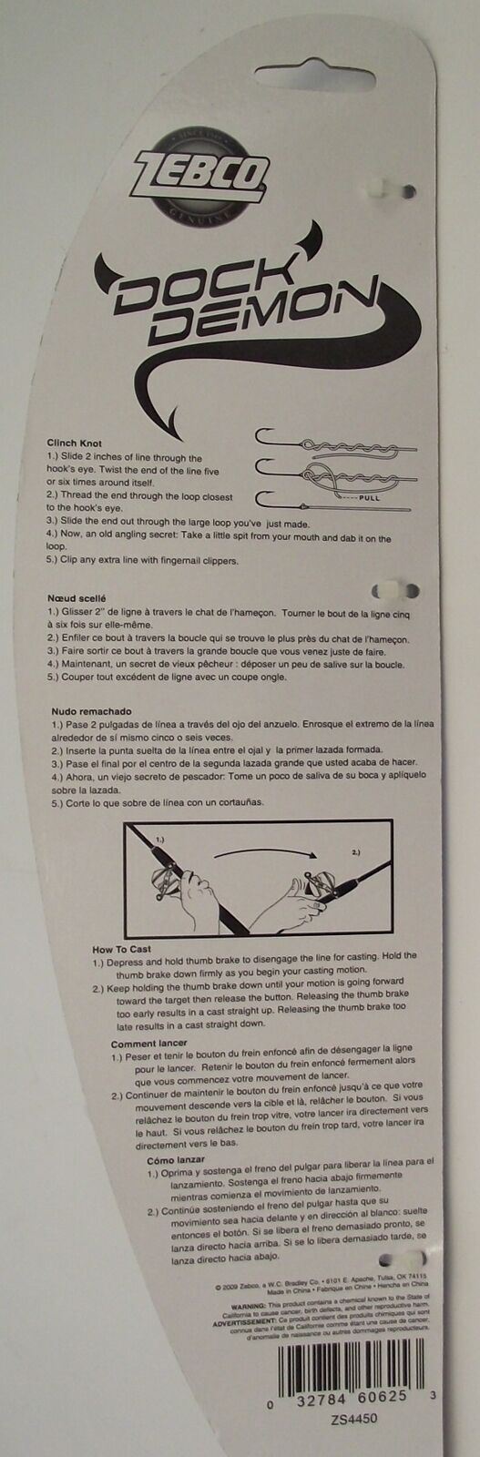 Zebco Dock Demon Spincast Rod & Reel Combo Super Tough