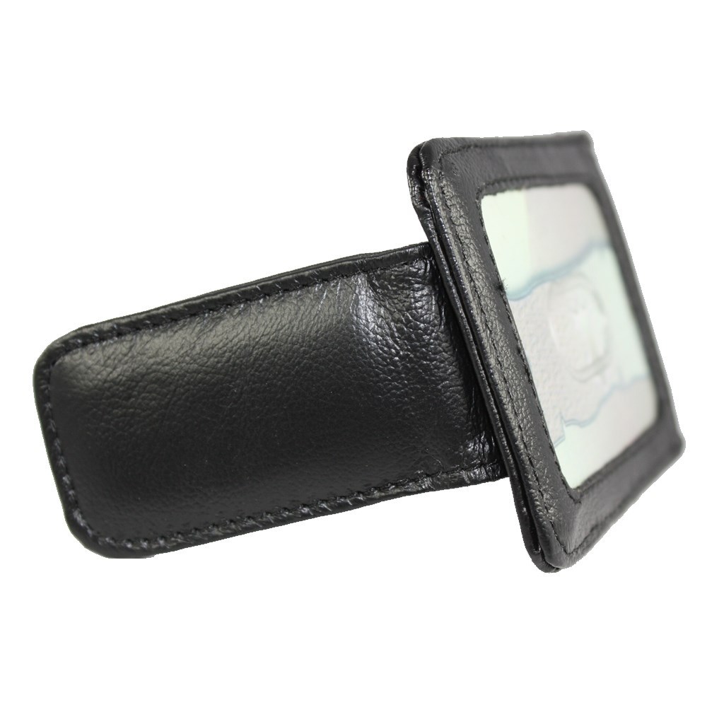 Mens Leather Money Clip Slim Front Pocket Wallet Magnetic ID Credit Card Holder