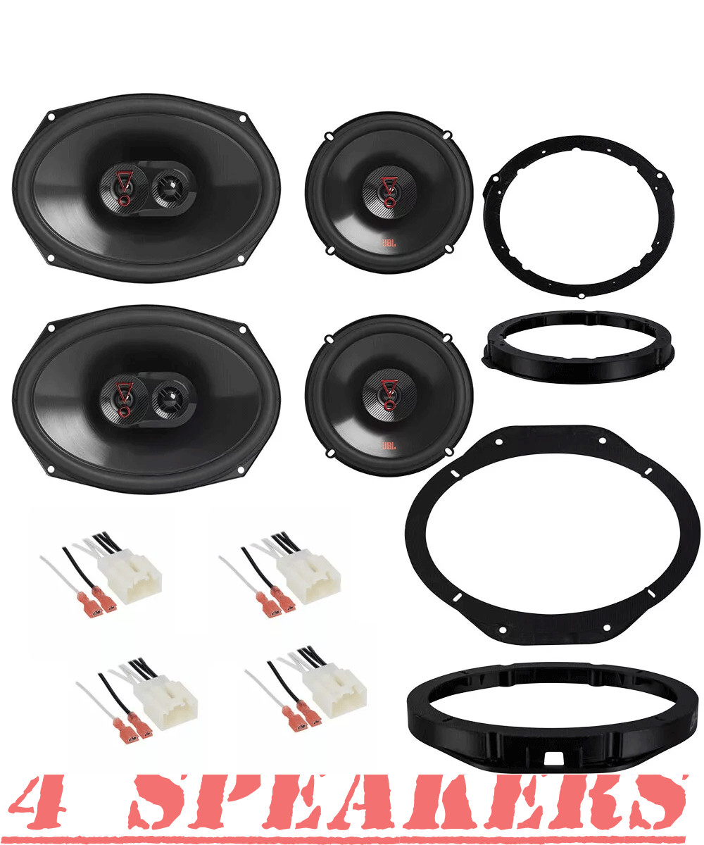 JBL Stage3 Front & Rear Door Car Speakers w/install kit for 2015-2023Ford F-150