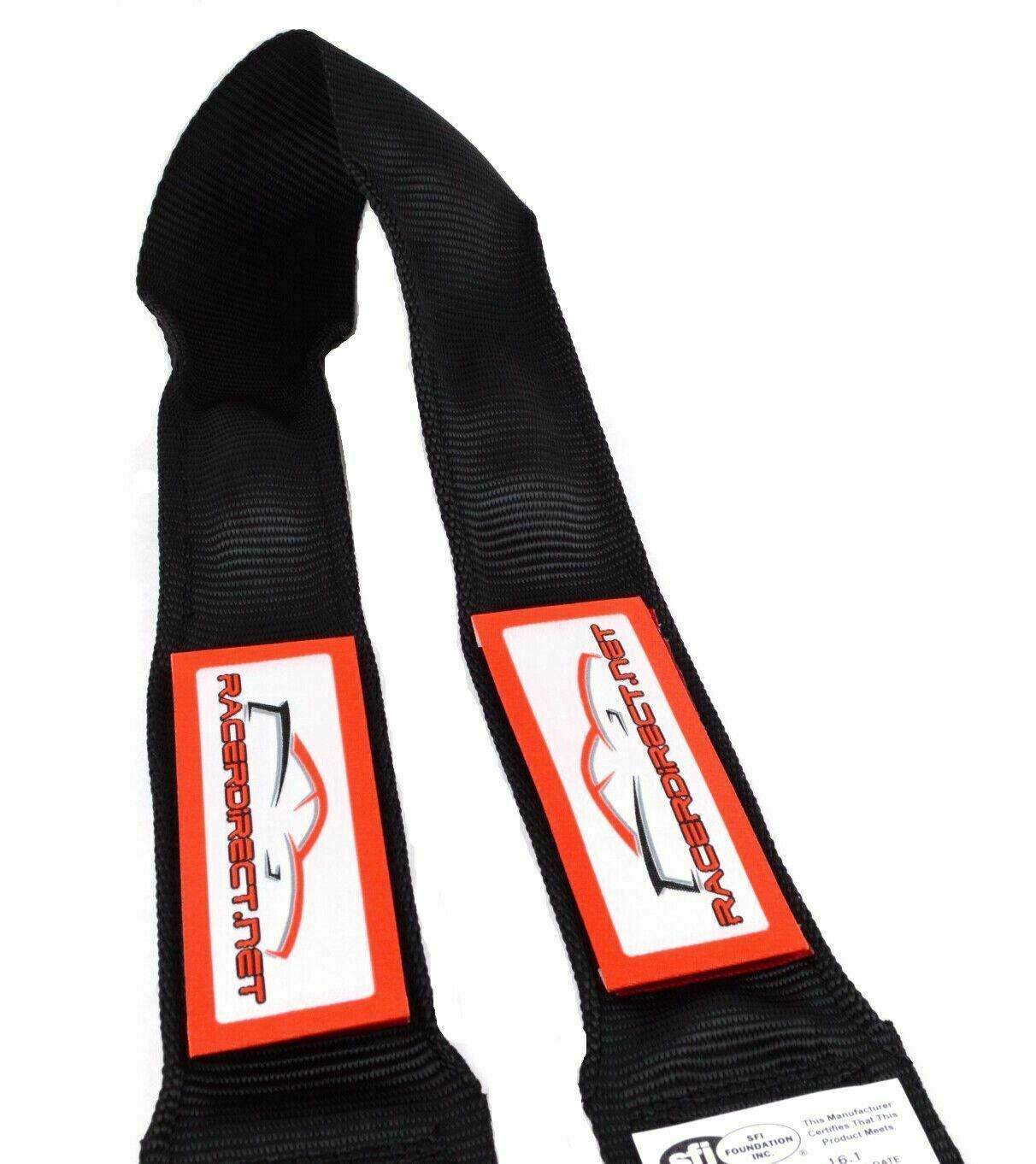 RACERDIRECT DRAGSTER RACING HARNESS SEAT BELT ALL WRAP SFI 16.1 BLACK