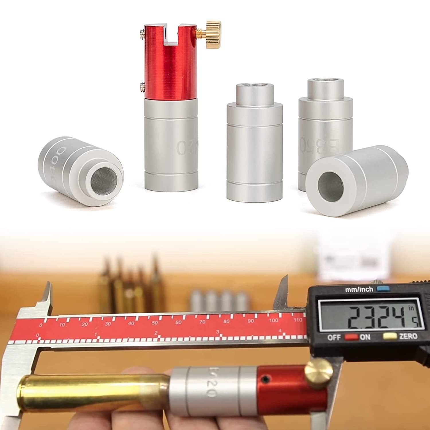 Body with 5 Bushing Set Lock N Load Headspace Gauge Kit with Comparator Base