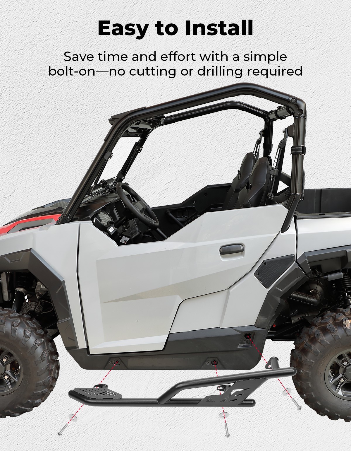 Heavy Duty Nerf Bars Rock Slider Side Step Bumper For 16-26 General 1000/XP 1000