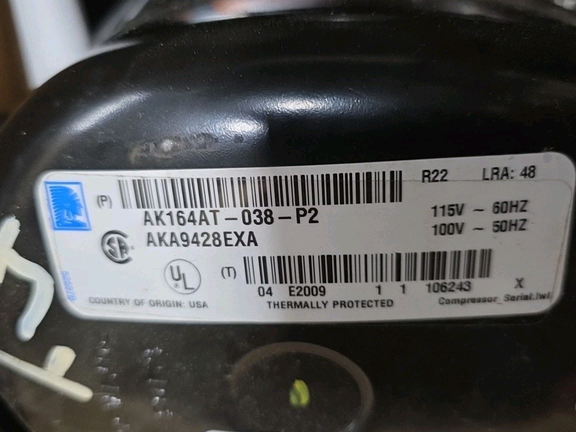 Tecumseh Compressor AKA9433EXAXB 2C247-9 1/3 HP R-22