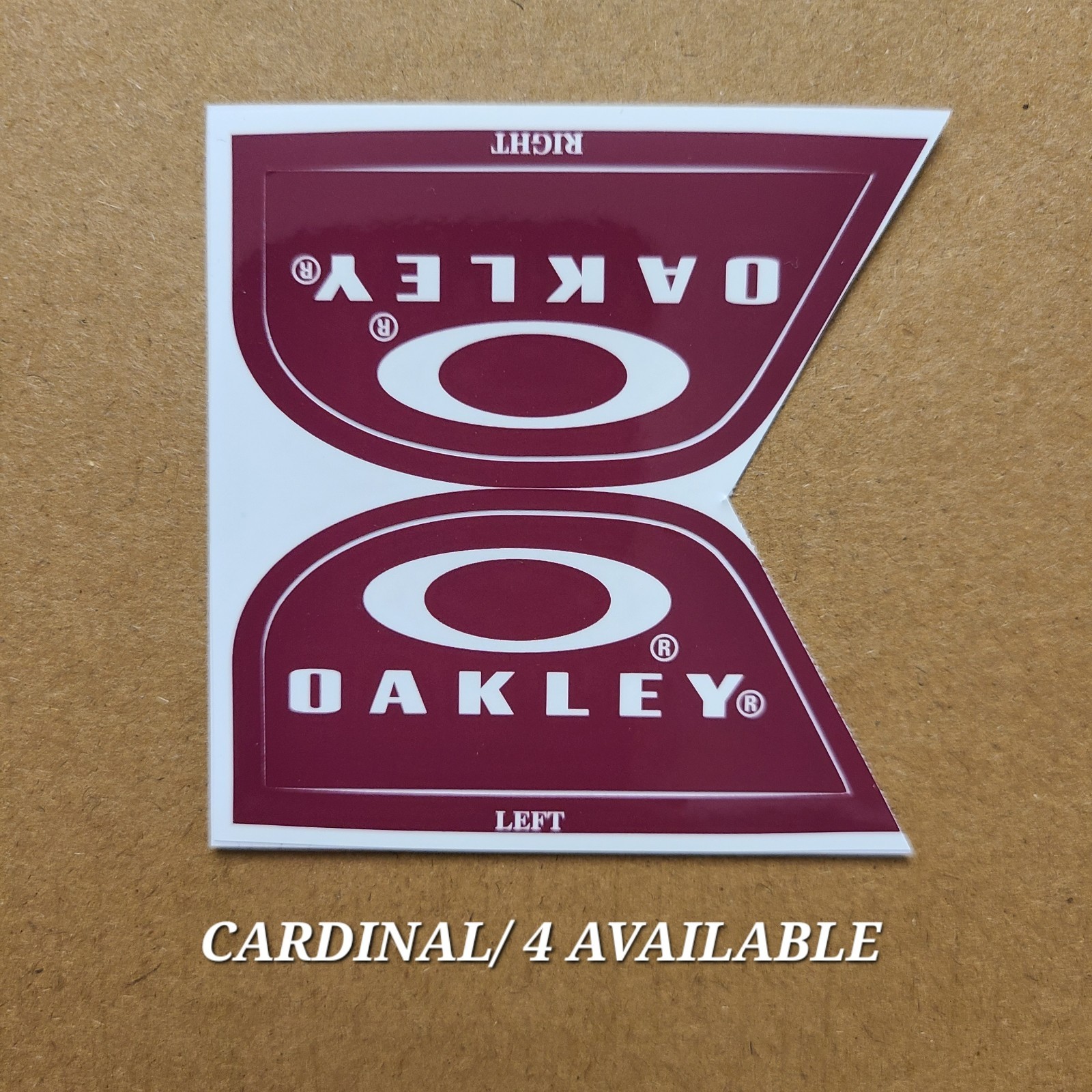 Oakley Football Helmet Visor Eye Shield Tab Decals (Message W/Color You Want)