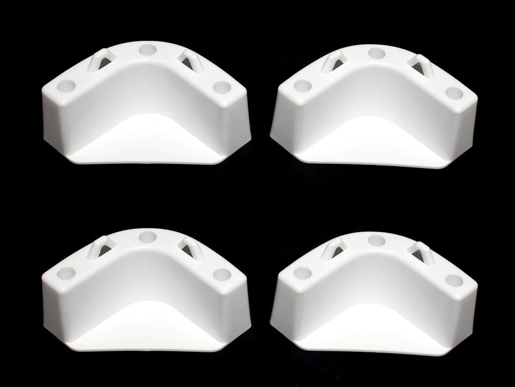 White BOAT MARINE COOLER MOUNTING BRACKETS FOR YETI IGLOO ENGLE COLEMAN (4 Pk)