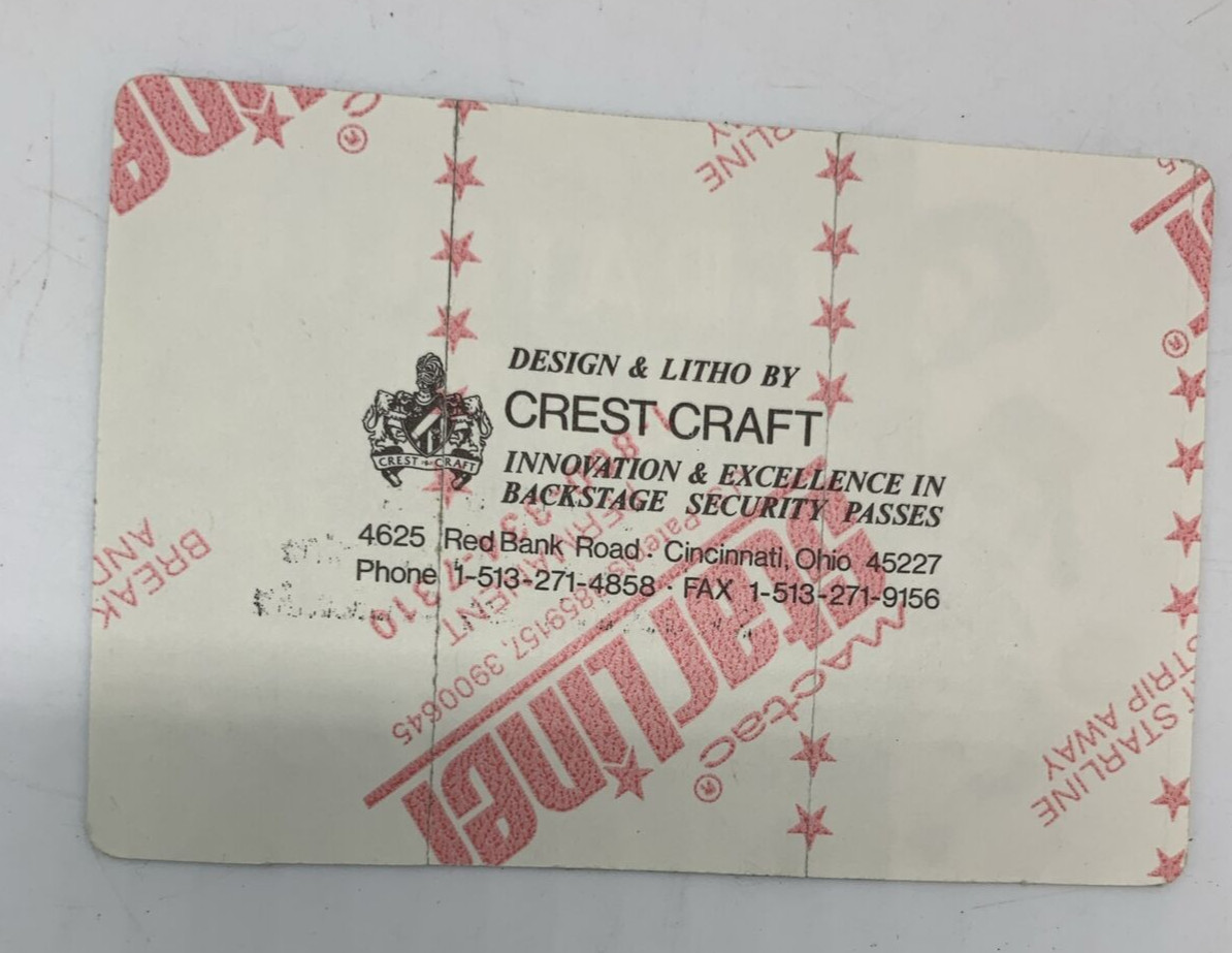 GRATEFUL DEAD BACKSTAGE PASS 09/17/94 Shoreline Mountain View, CA MARX BROTHERS