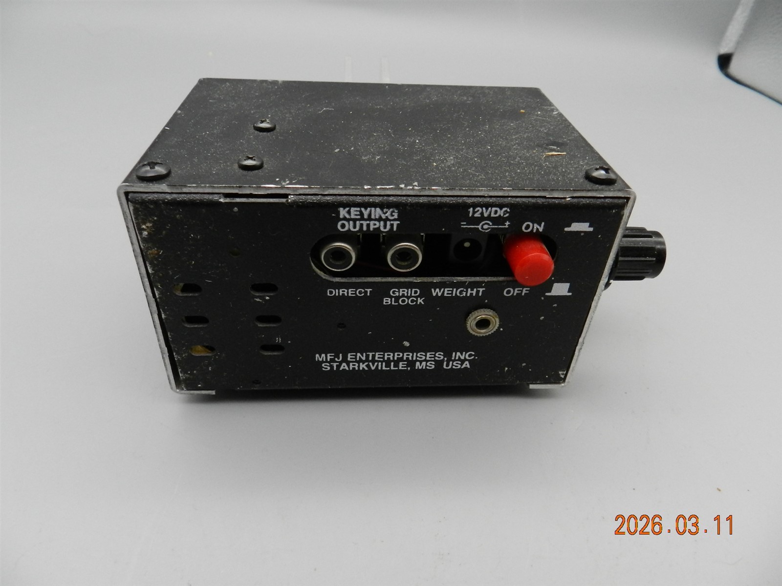 MFJ Electronic Keyer Model MFJ-422C with Bencher BY-1 Iambic Paddle