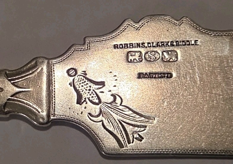 Robbins Clark & Biddle Silver Serving Knife 19th C Philadelphia