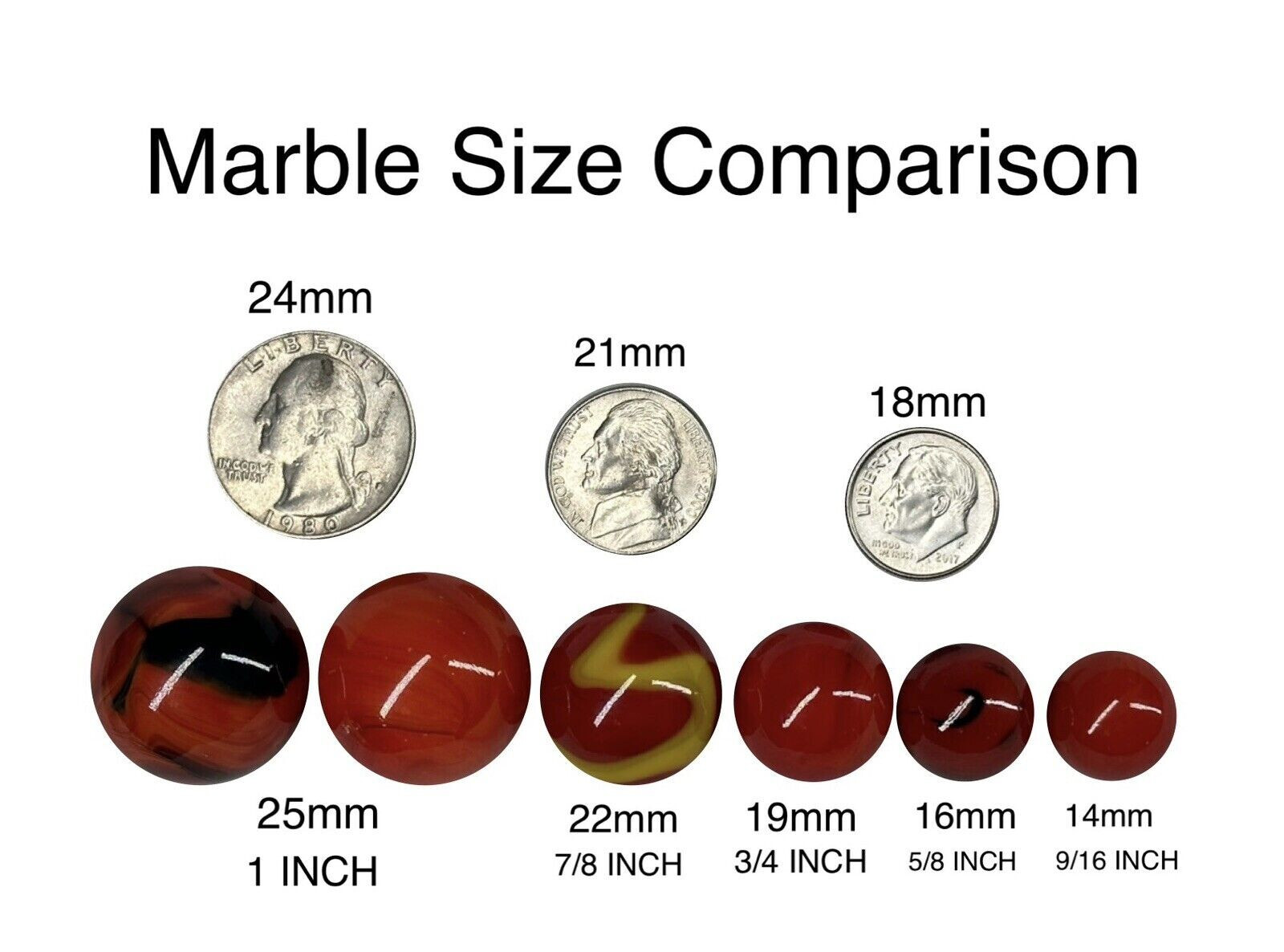 30 Solid Color Replacement Marbles Chinese Aggravation Dirty Game 14mm GLASS