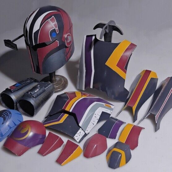 Star Wars The Mandalorian Sabine Wren Cosplay Helmet Mask 1:1 FRP Wearable Armor
