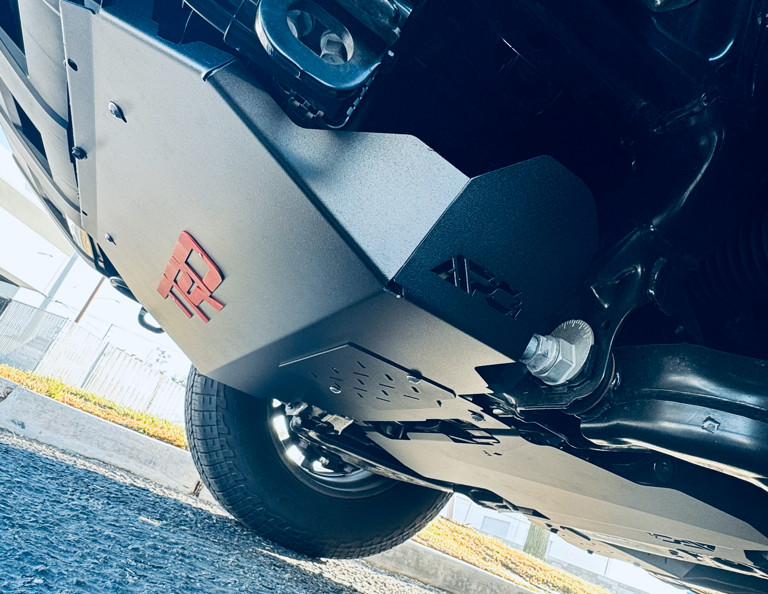 APC21 - Custom "TRD" Skid Plate Fits 25-26 TACOMA-Gas Models Only-Black with Red