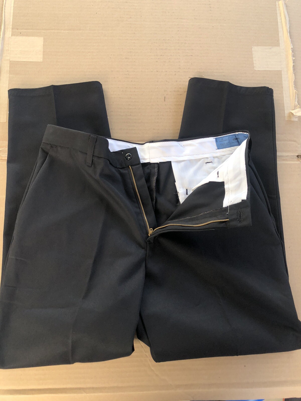 Lot 3 Cintas Comfort Flex Black Work Pants Size 36x32 #945-35 Very Comfortable