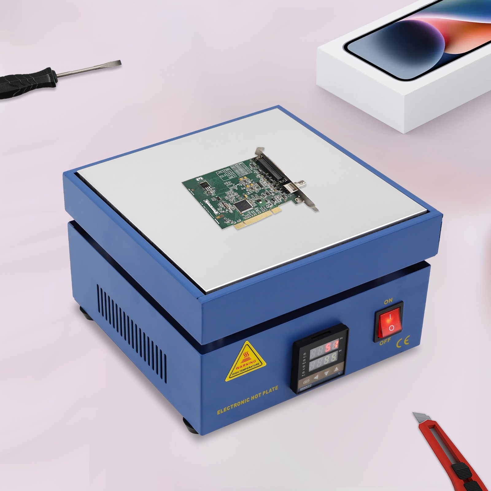 Hot Plate 752°f 850w Electric Soldering With Led Display For Pcb Rework