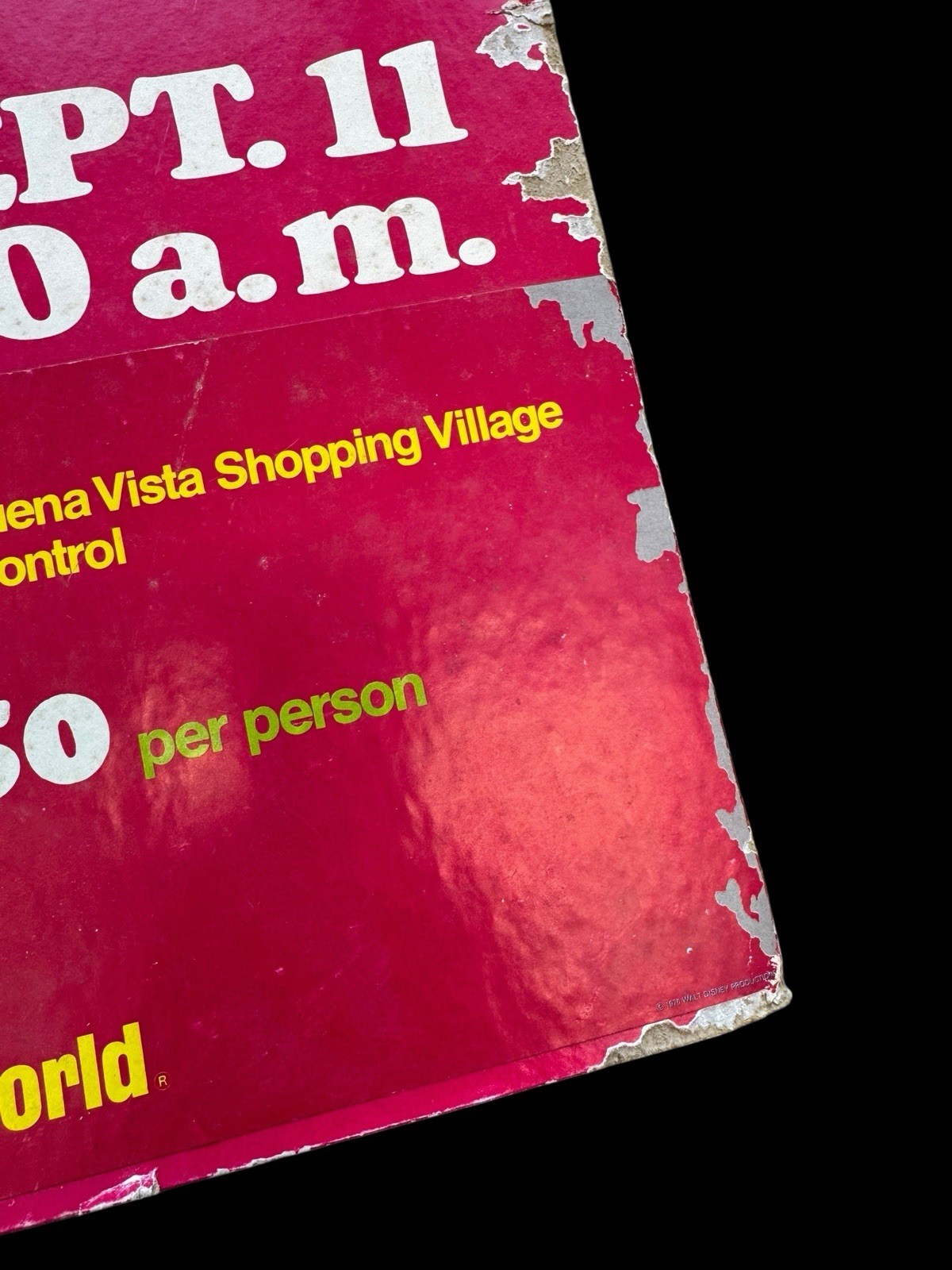 Rare Disney Mad Hatter's Ball Display Sign Strabuck Sylvers KC Sunshine Band 29"