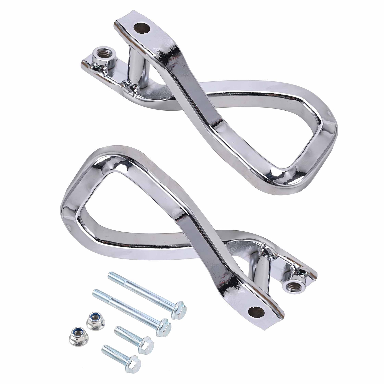 Front Chrome Tow Recovery Hooks w/ Bolts Fits GMC Sierra 1500 2019-2025 84195902