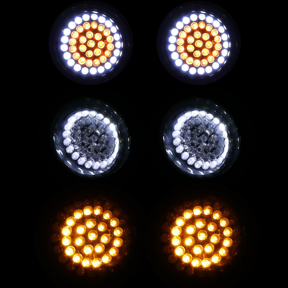 LED Black Fairing Mounted Driving Lights&Turn Signals For Harley FLHT 2014-2023