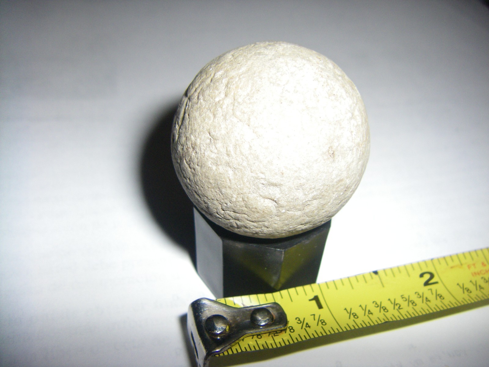 AUTHENTIC INDIAN ARTIFACT 1-3/8" GAME STONE BALL MIDWESTESTERN